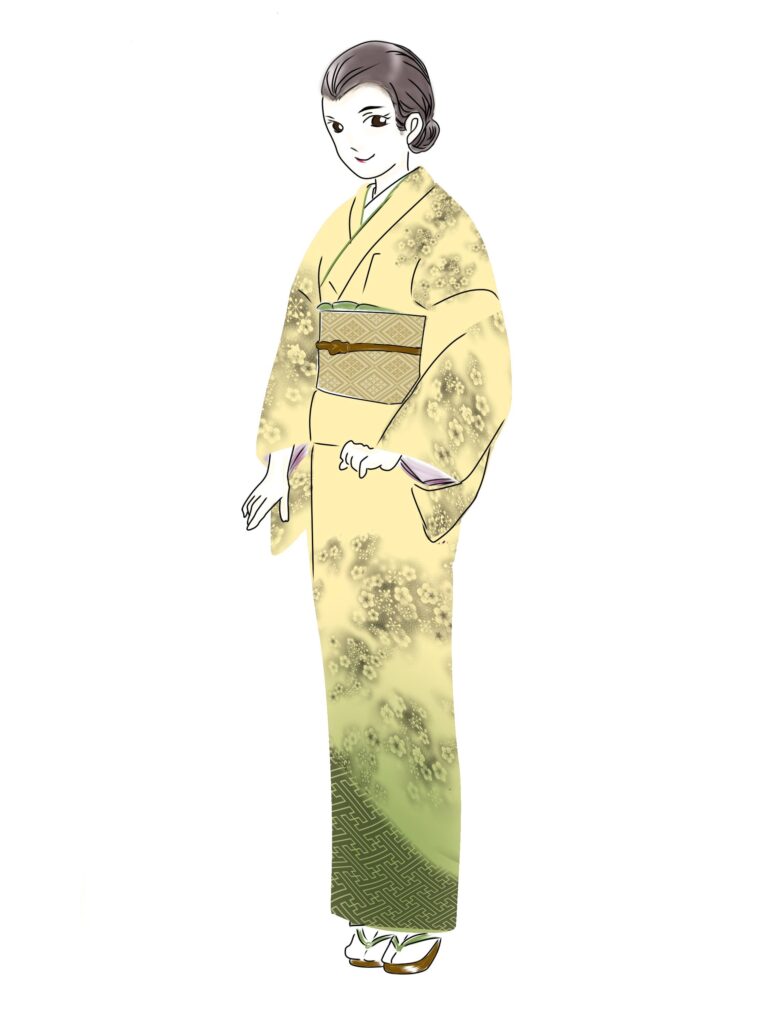 訪問着のモデル